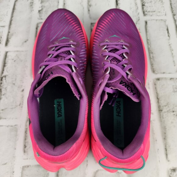 Hoka One One Rincon 3 Women Sz 9.5 B Purple Pink Running Athletic Shoe Train Gym - Picture 6 of 10